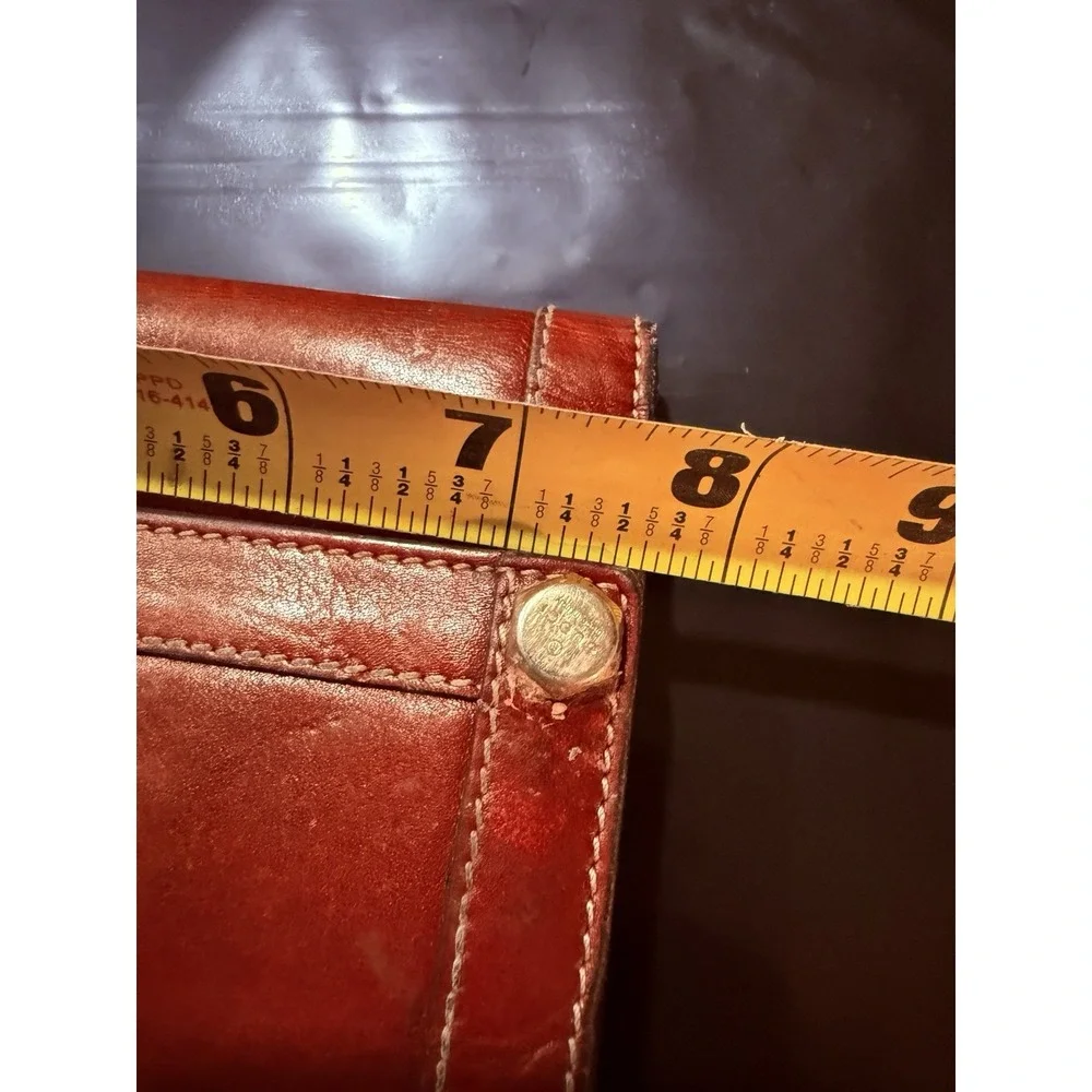 Vintage Gucci Red Leather Button Snap Wallet Authentic Made In Italy - Picture 11 of 11